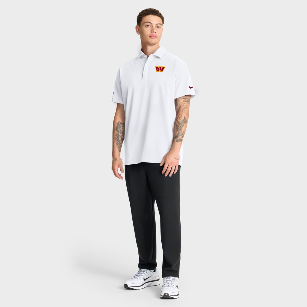 Washington Commanders Nike Sideline Woven Dri-FIT Polo - White