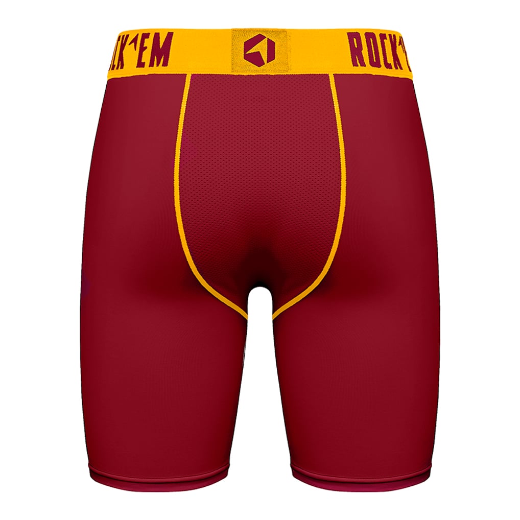 Washington Commanders Rock Em Socks Primary Logo Boxer Briefs - Burgundy