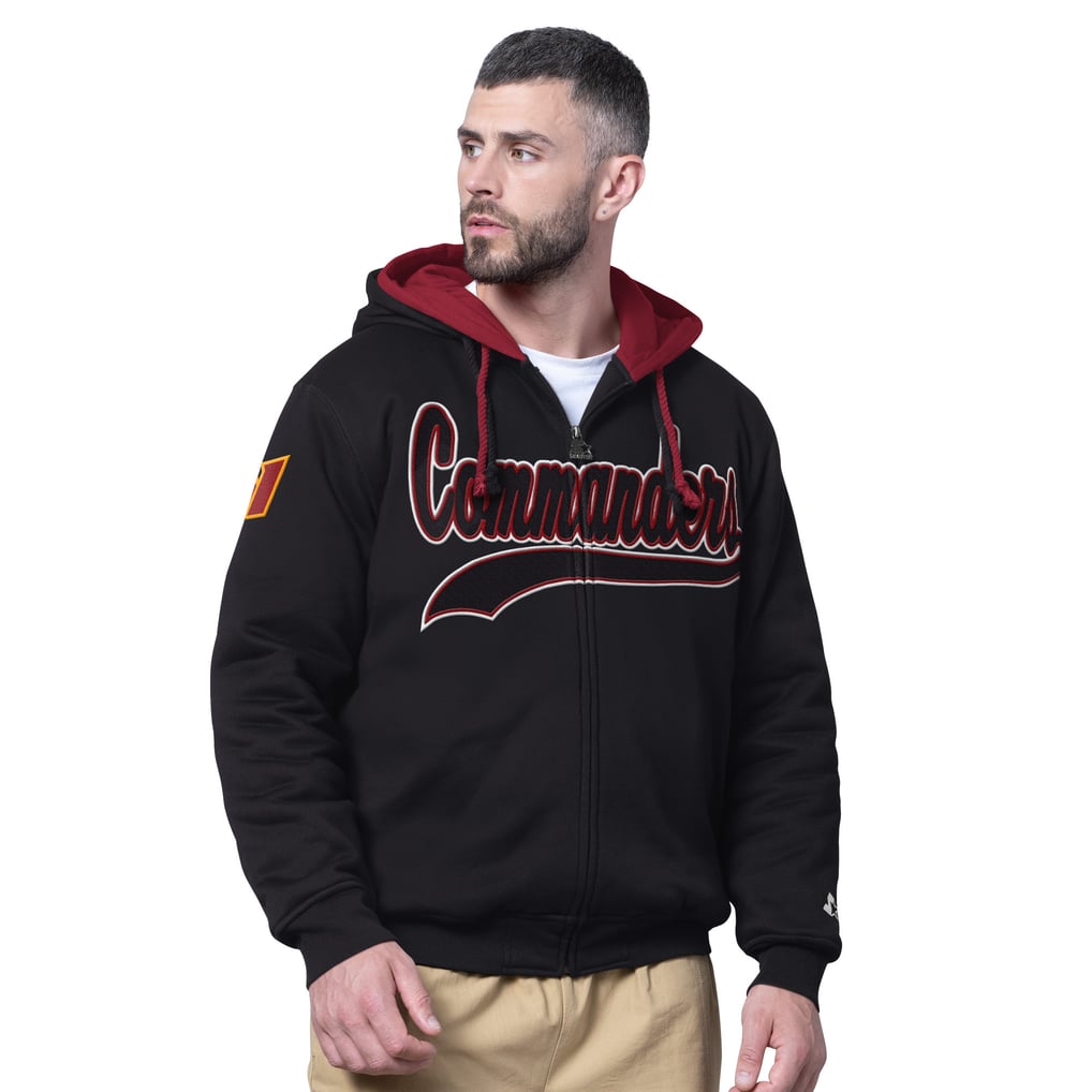 Washington Commanders Starter Big Shot Full-Zip Double Hoodie - Black