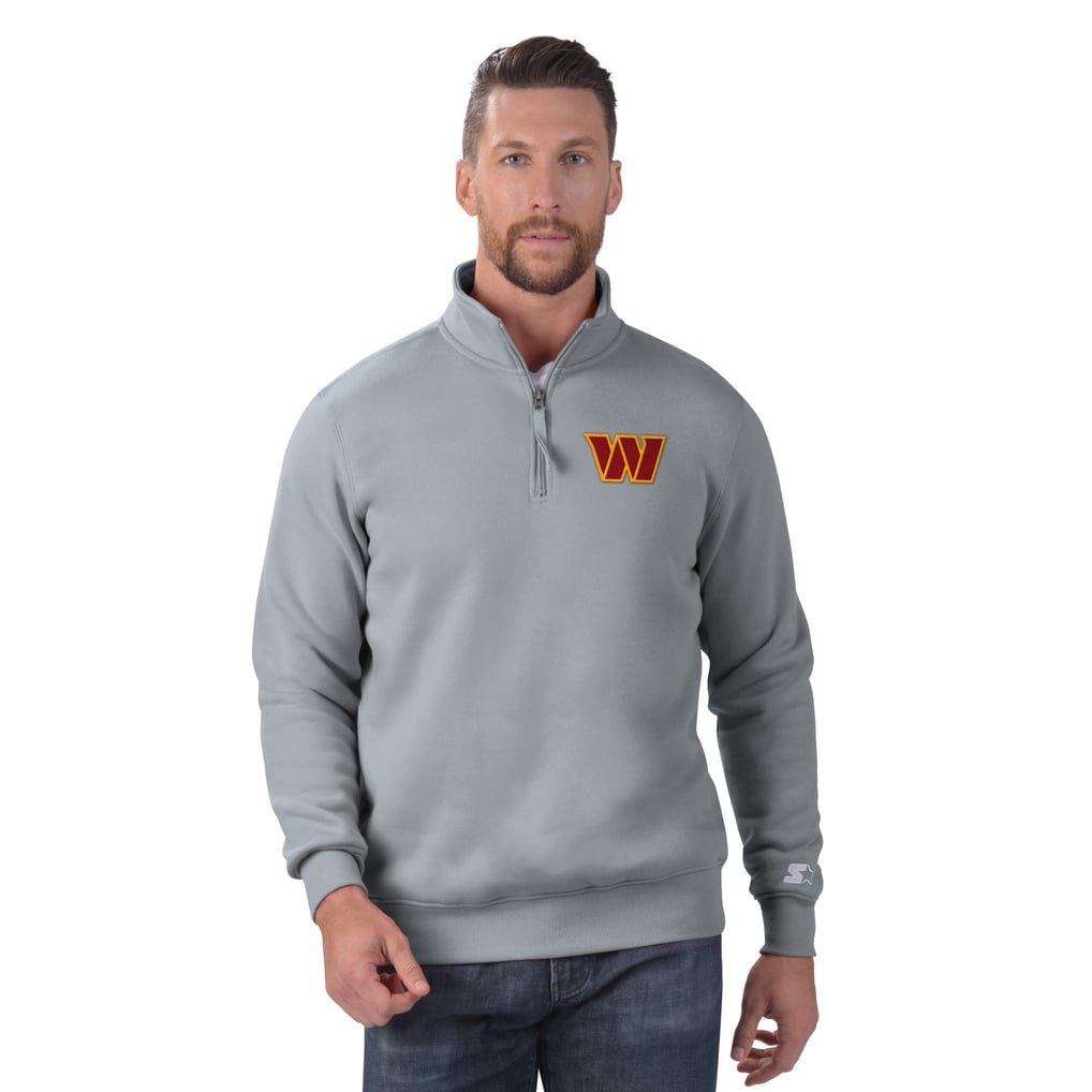 Washington Commanders Starter Classic Quarter-Zip Pullover Sweatshirt - Gray