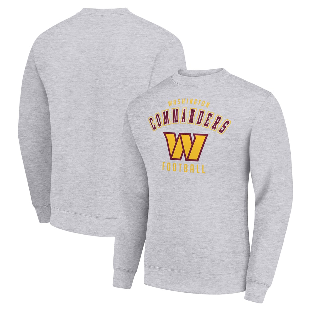 Washington Commanders Starter Team Logo Pullover Sweatshirt - Heather Gray