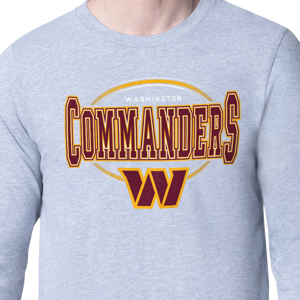 Washington Commanders Starter Team Track Graphic Long Sleeve T-Shirt - Heather Gray