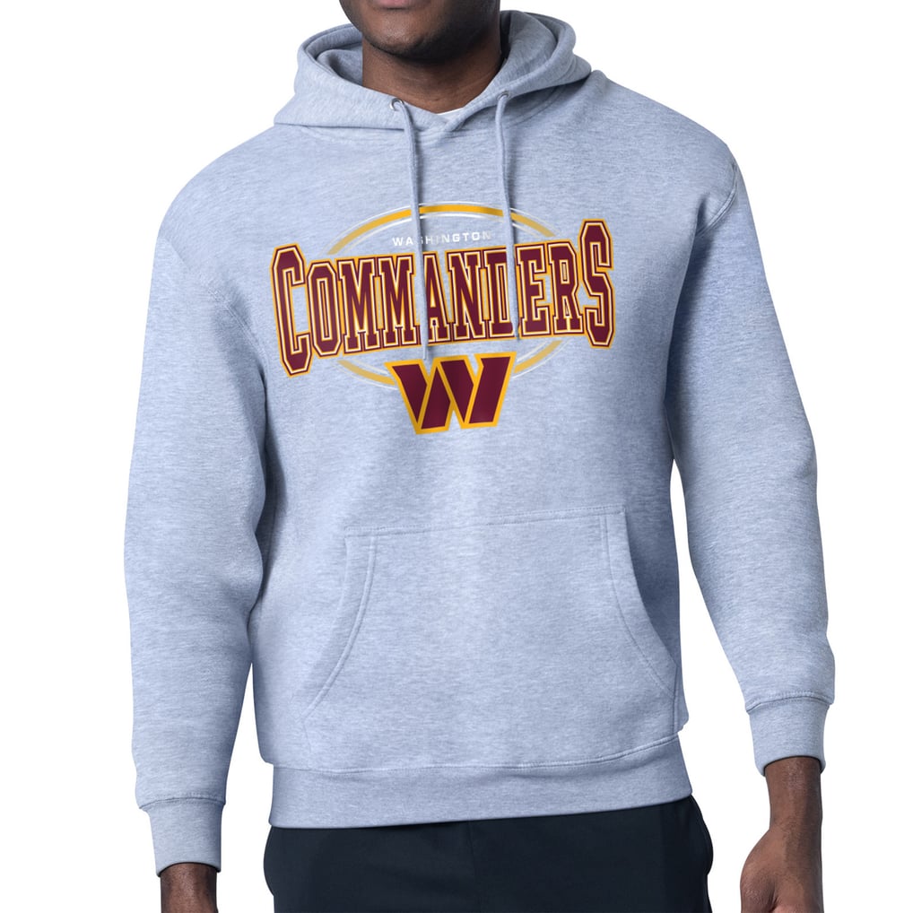 Washington Commanders Starter Team Track Graphic Pullover Hoodie - Heather Gray