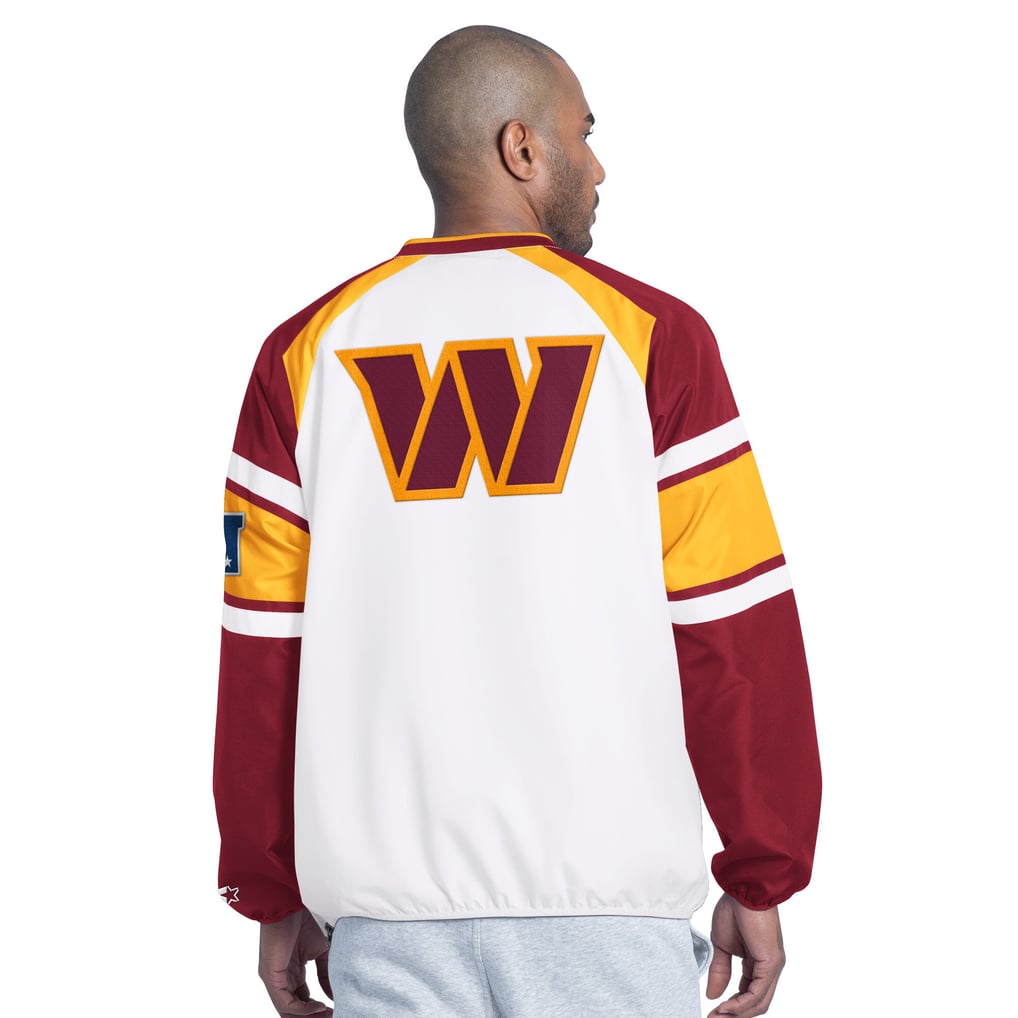  Washington Commanders Starter Infield Play Raglan Pullover Jacket - White