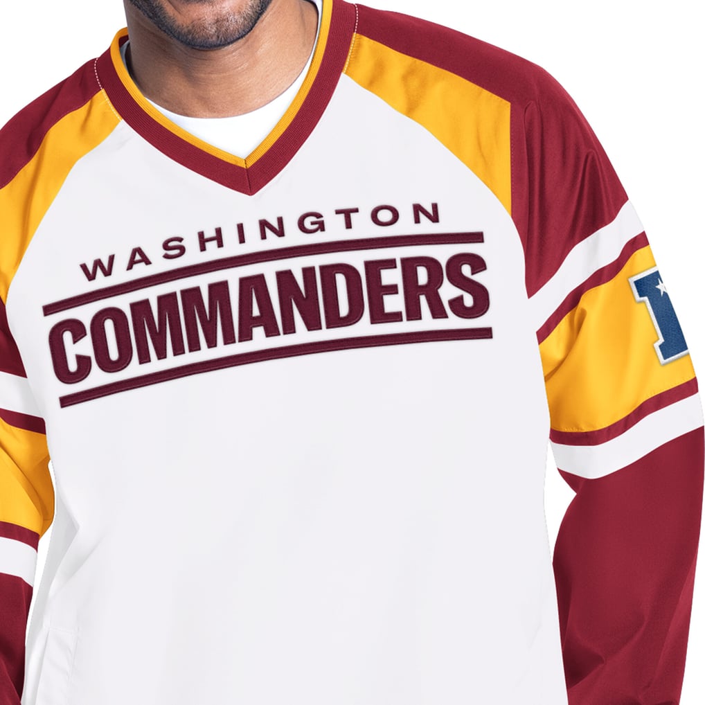  Washington Commanders Starter Infield Play Raglan Pullover Jacket - White
