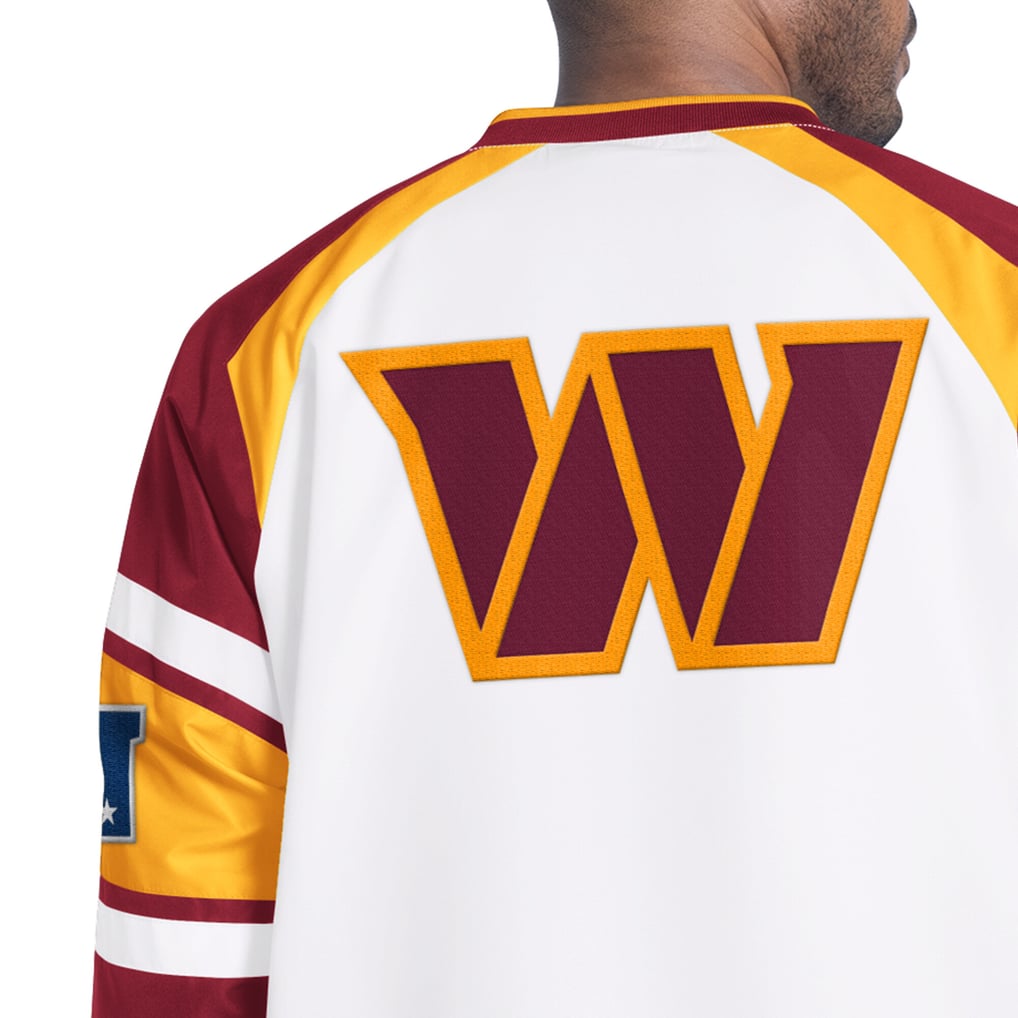  Washington Commanders Starter Infield Play Raglan Pullover Jacket - White