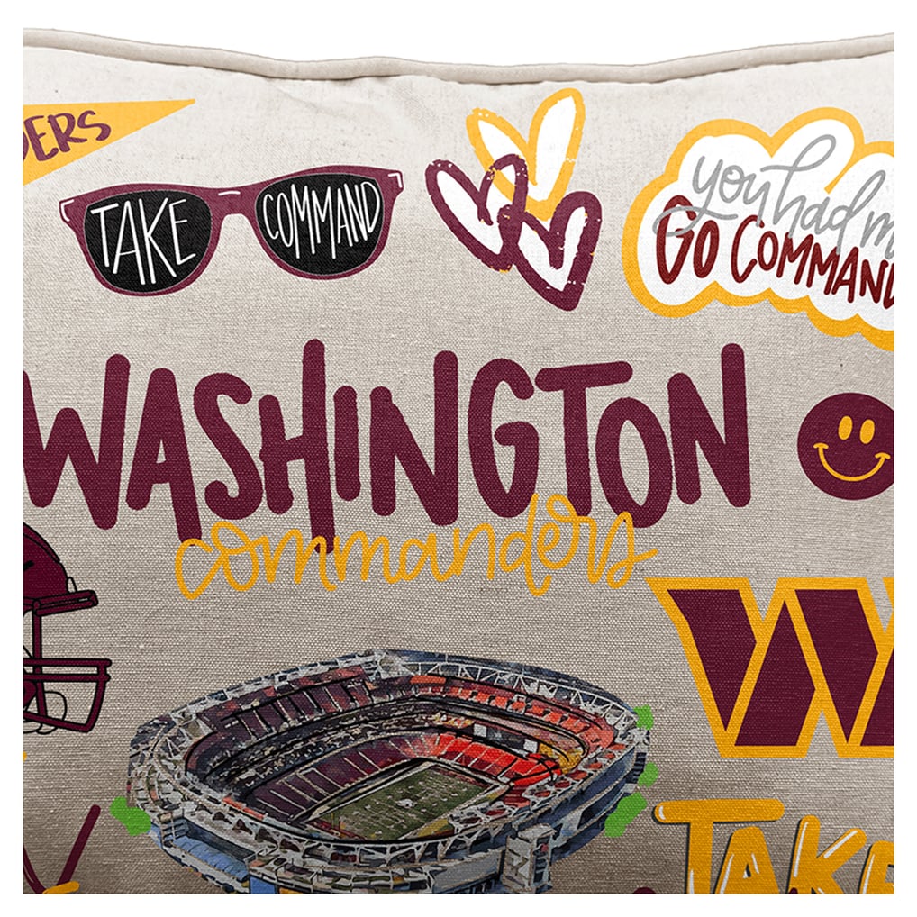 Washington Commanders Pegasus 19" Loco Fan Canvas Décor Pillow