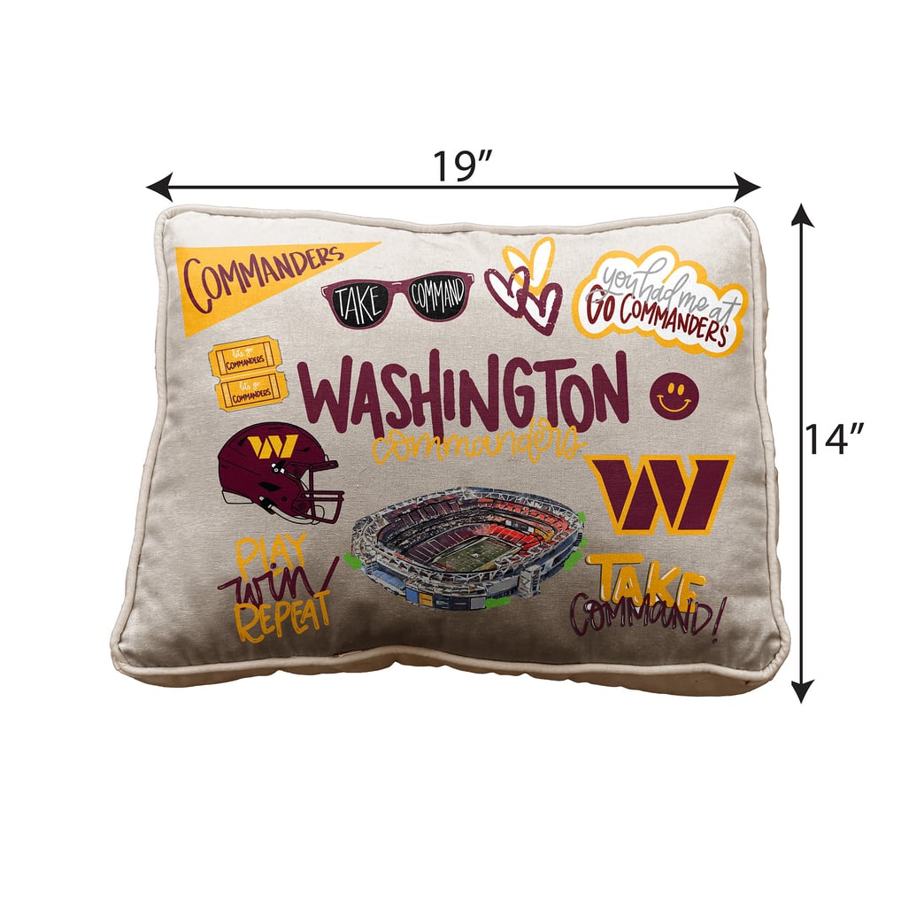 Washington Commanders Pegasus 19" Loco Fan Canvas Décor Pillow