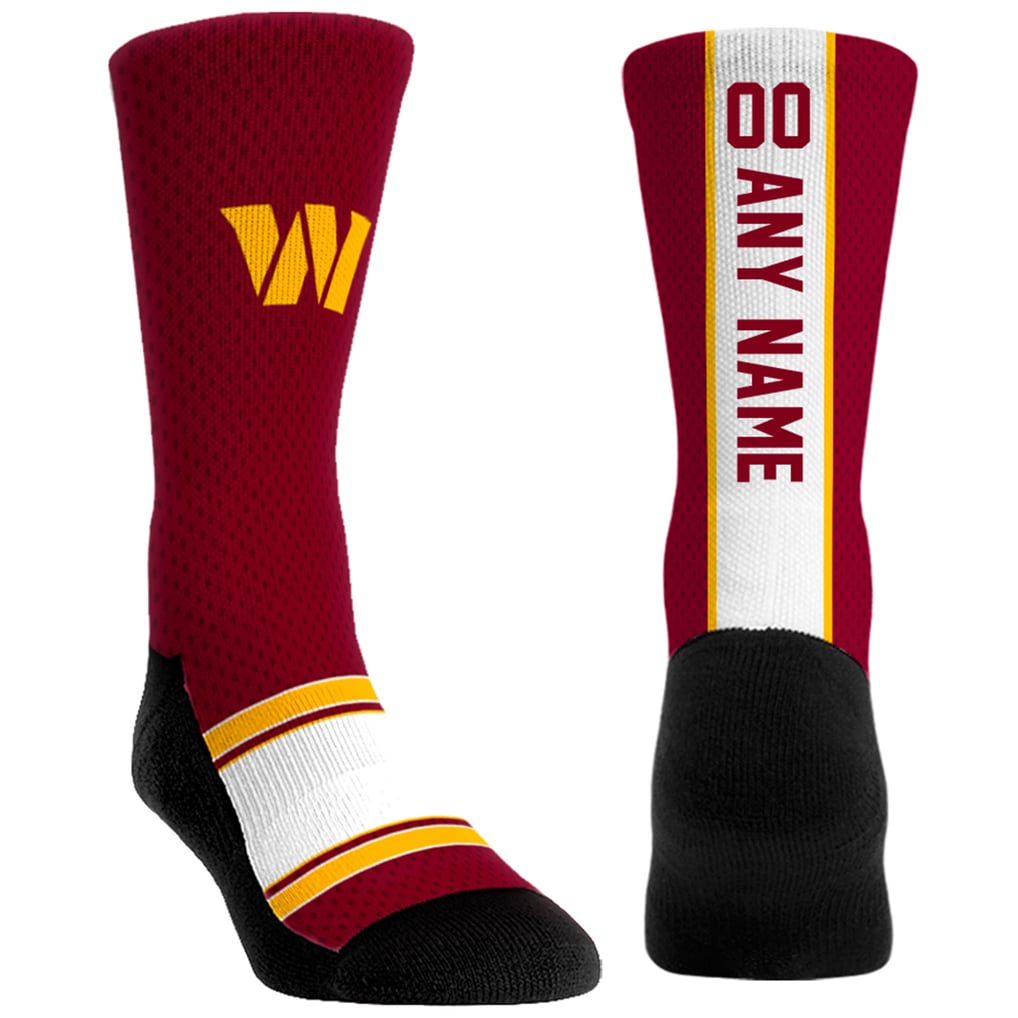 Washington Commanders Rock Em Socks Custom Jersey Crew Socks