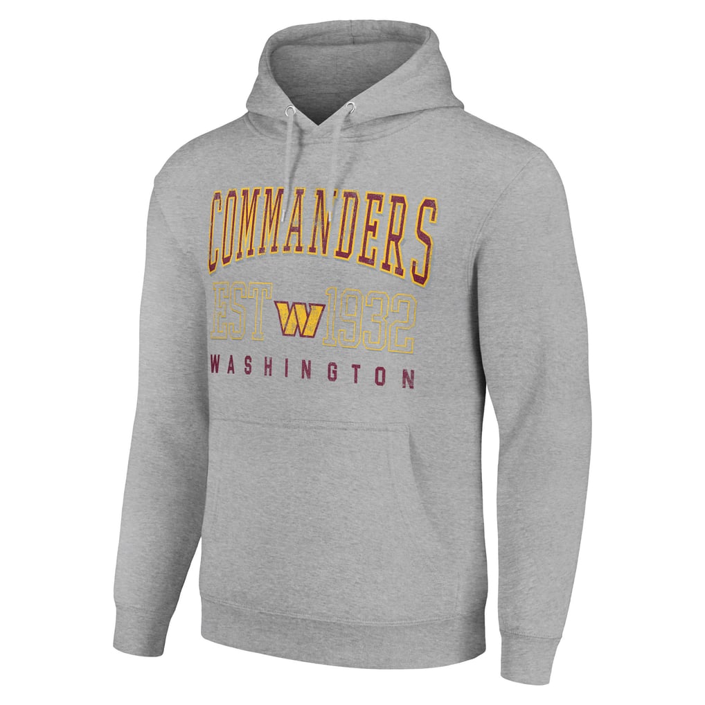 Washington Commanders Starter Unisex Throwback Logo Pullover Hoodie - Heather Gray