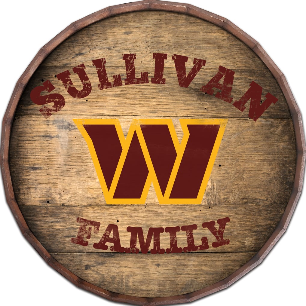 Washington Commanders 24" Personalized Barrel Top