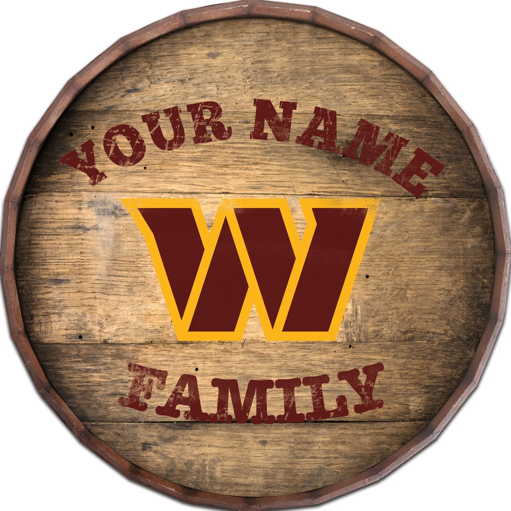 Washington Commanders 24" Personalized Barrel Top