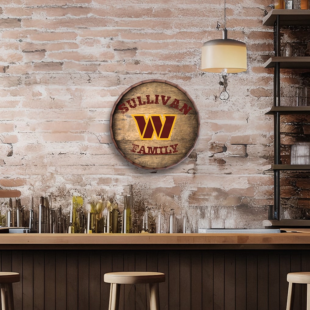 Washington Commanders 24" Personalized Barrel Top