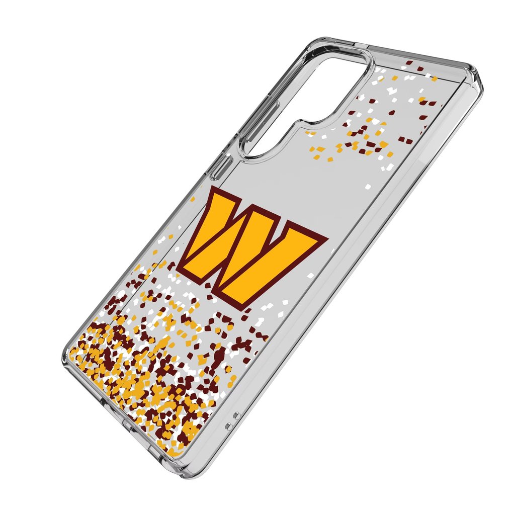 Washington Commanders Galaxy Clear Case with Confetti Design