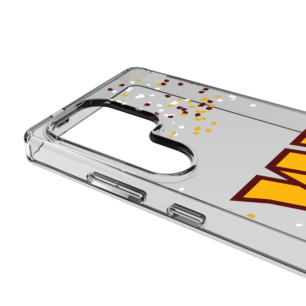 Washington Commanders Galaxy Clear Case with Confetti Design