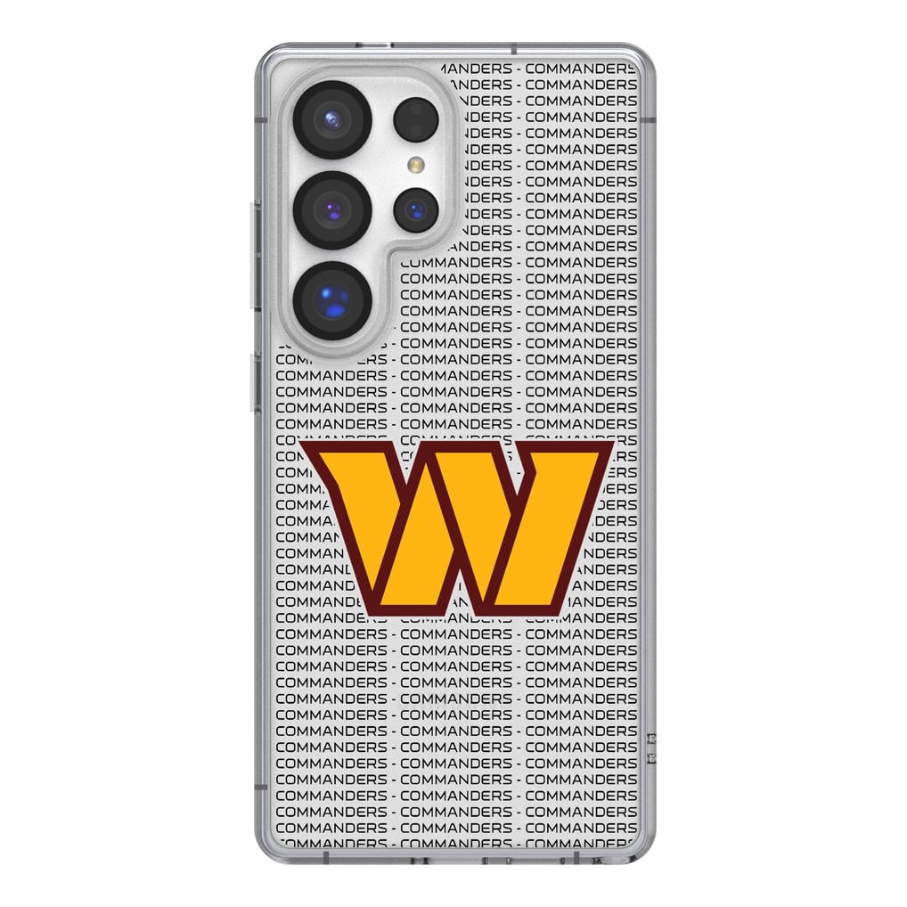 Washington Commanders Galaxy Clear Text Backdrop Design Case