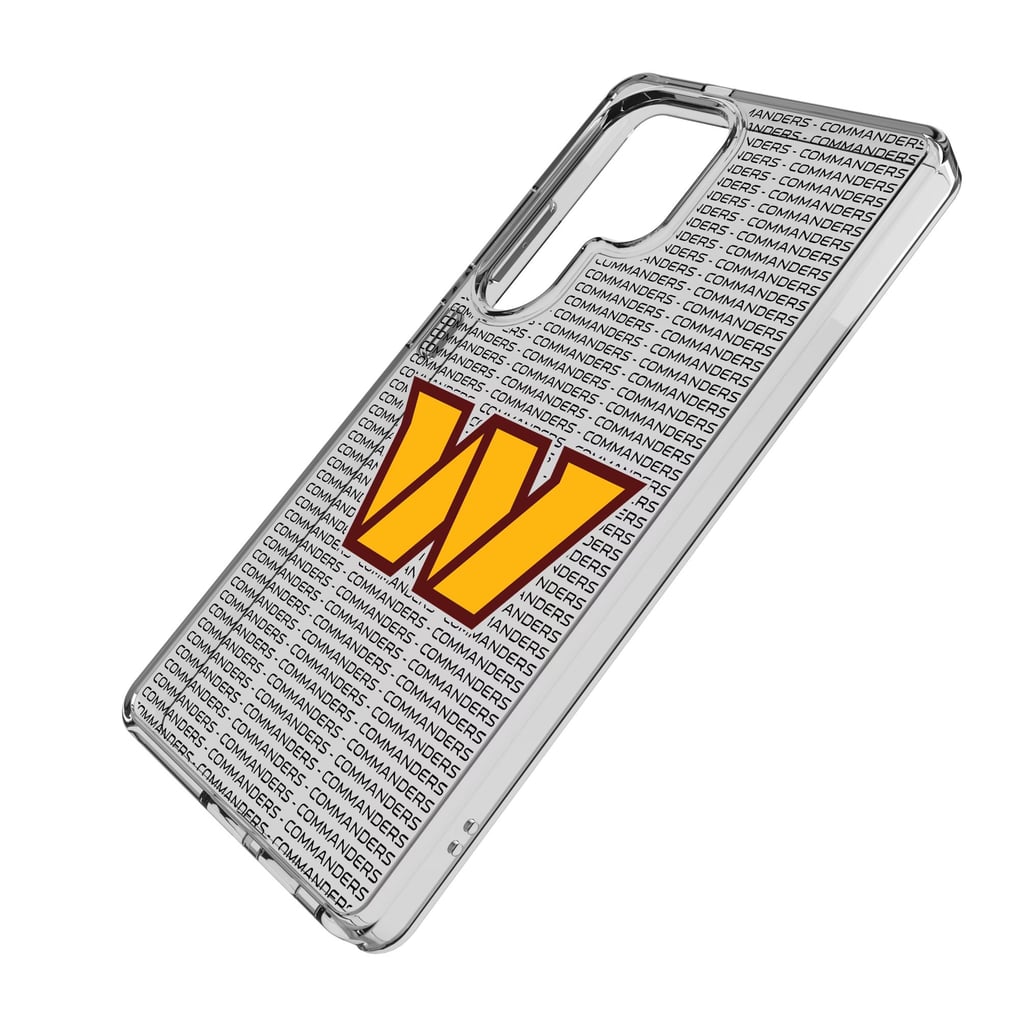 Washington Commanders Galaxy Clear Text Backdrop Design Case