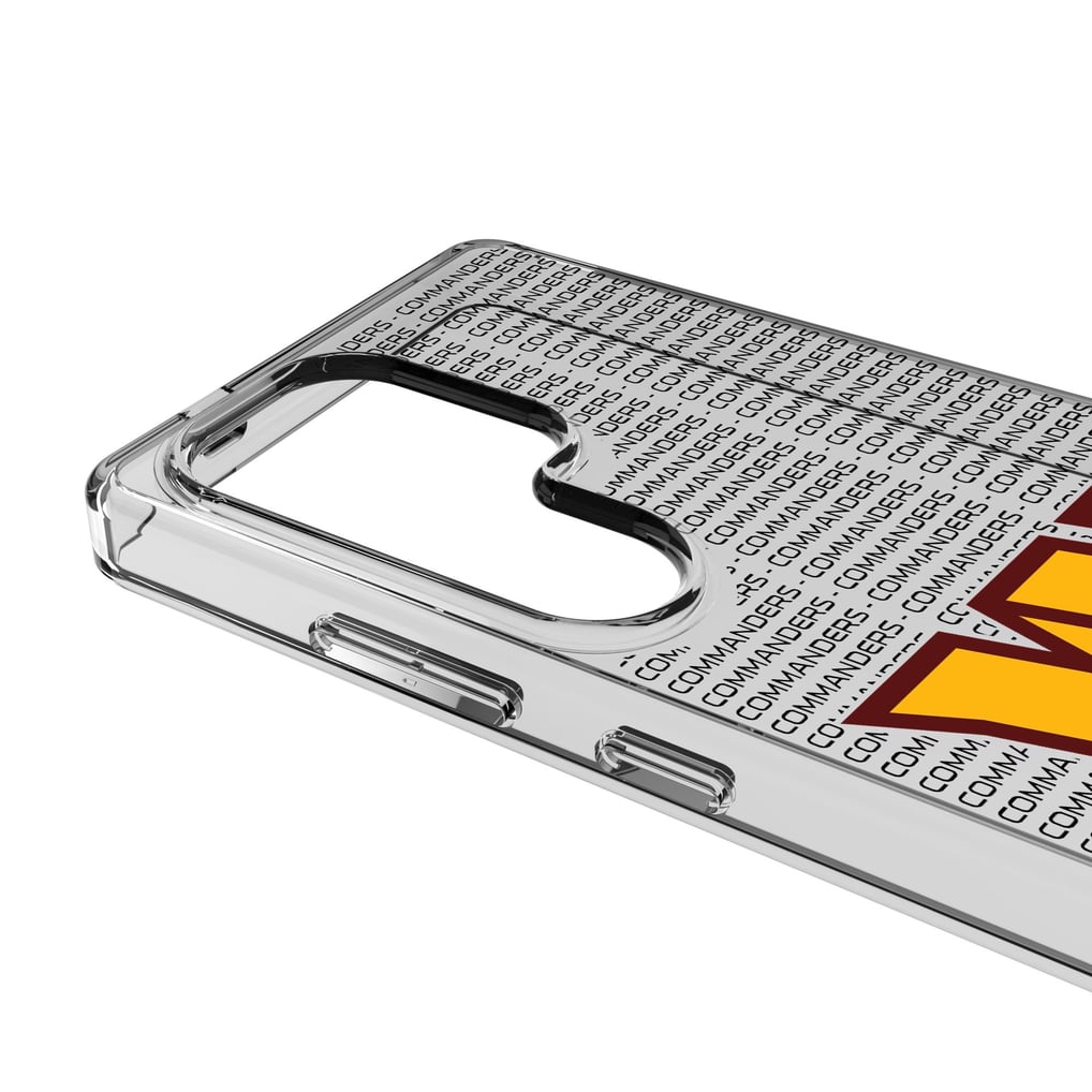Washington Commanders Galaxy Clear Text Backdrop Design Case