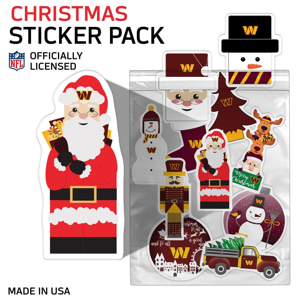 Washington Commanders  Holiday Sticker Set