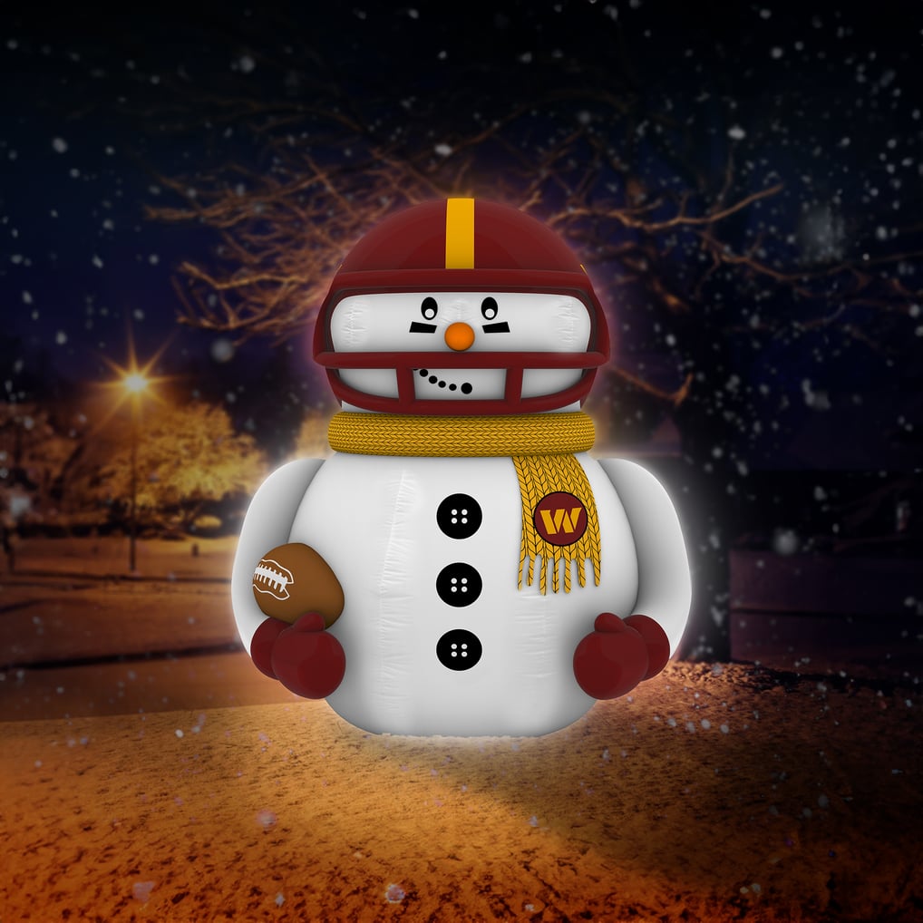 Washington Commanders Inflatable Snowman Player