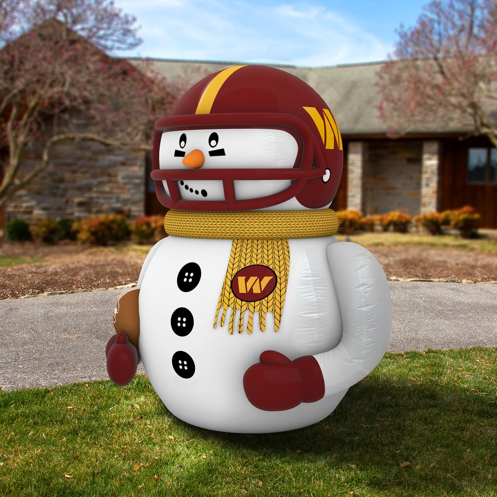 Washington Commanders Inflatable Snowman Player