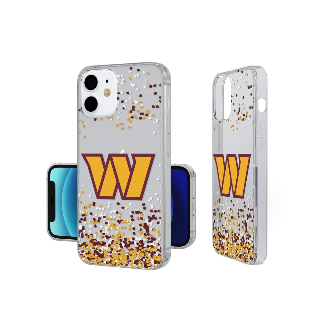 Washington Commanders iPhone Clear Case with Confetti Design