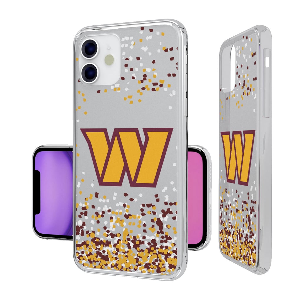 Washington Commanders iPhone Clear Case with Confetti Design