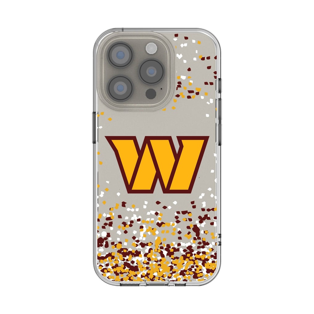 Washington Commanders iPhone Clear Case with Confetti Design
