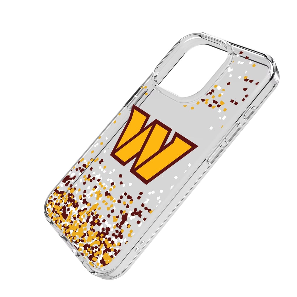 Washington Commanders iPhone Clear Case with Confetti Design