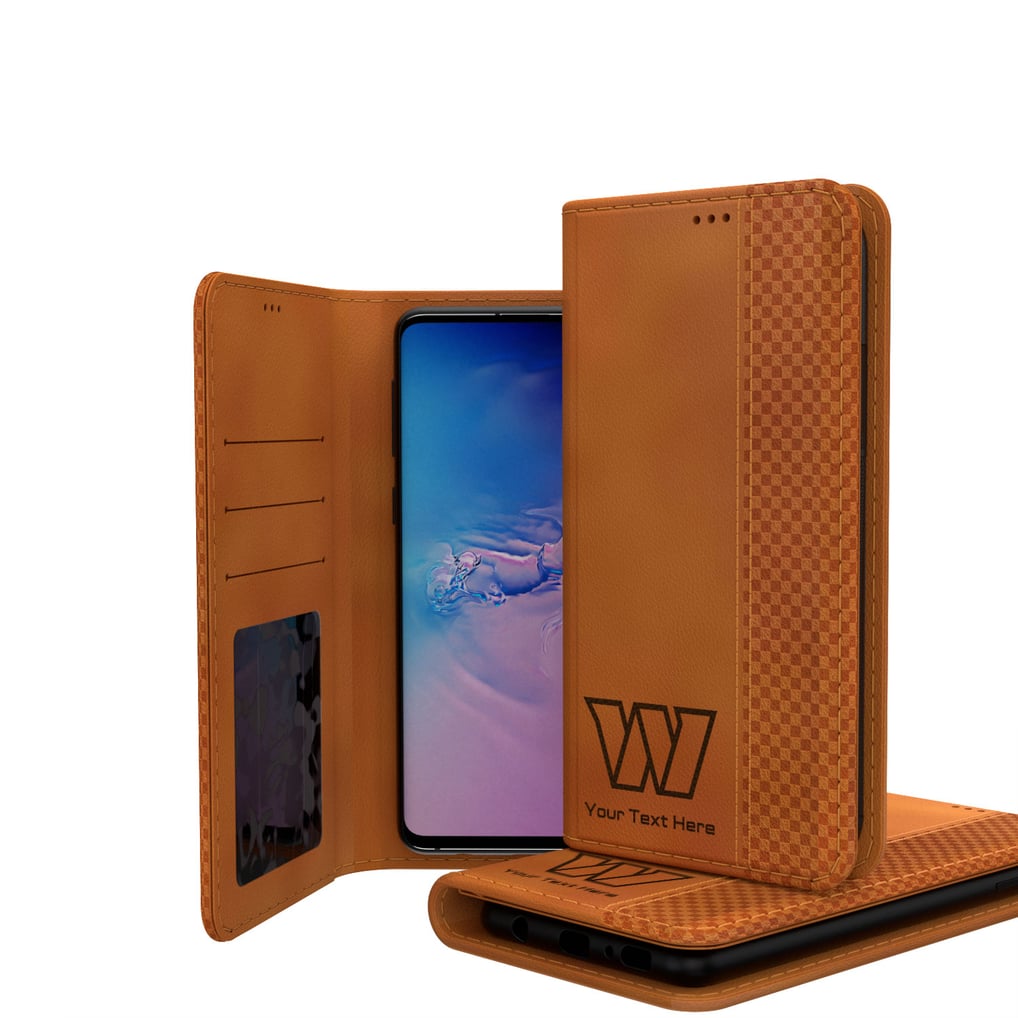 Washington Commanders Personalized Burn Design Galaxy Folio Case