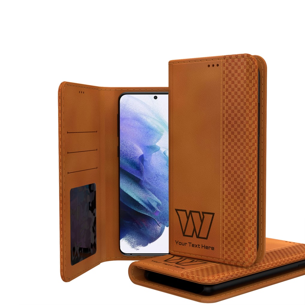 Washington Commanders Personalized Burn Design Galaxy Folio Case