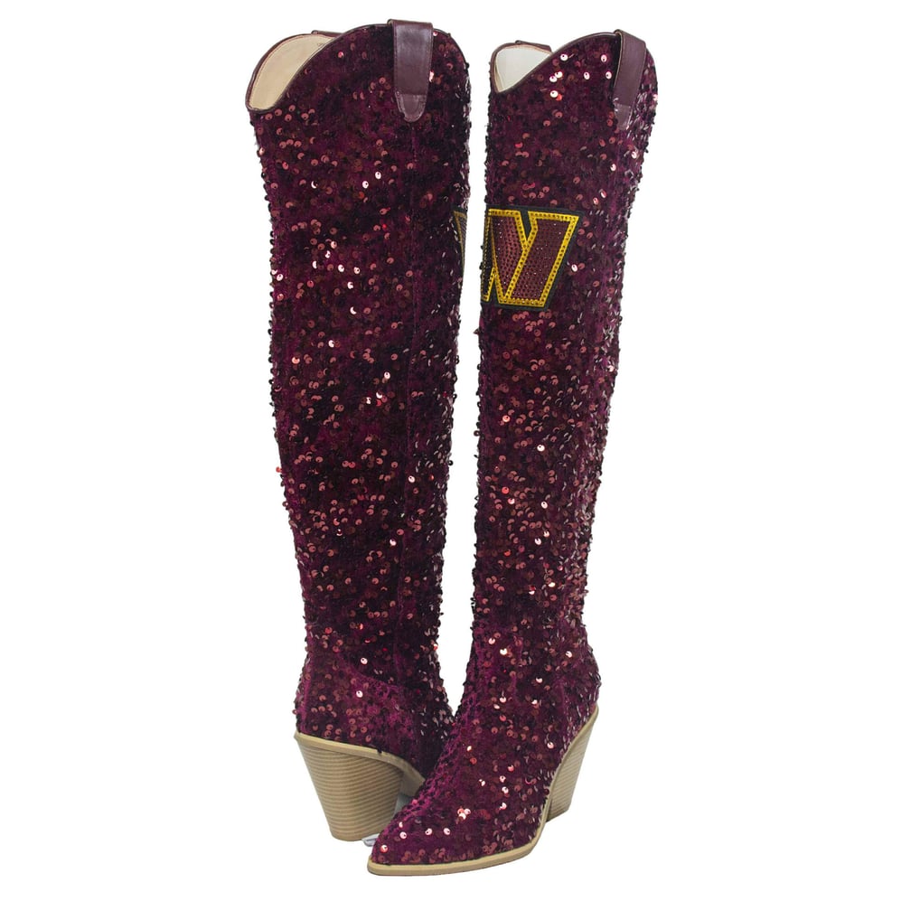 Washington Commanders Cuce Women's Over-the-Knee Sequin Boots