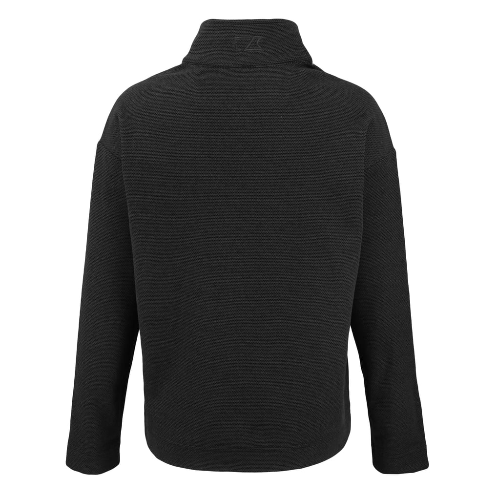  Washington Commanders Cutter & Buck Women's Hunts Point Eco Half-Snap Sweatshirt - Black
