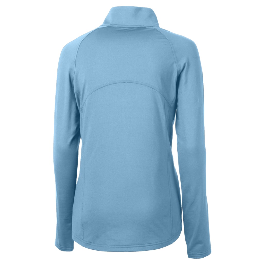  Washington Commanders Cutter & Buck Women's Adapt Eco Knit Stretch Recycled Half-Zip Top - Powder Blue