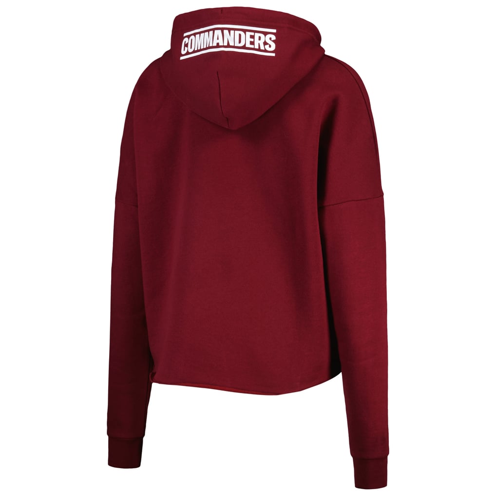 Washington Commanders New Era Women's Foil Sleeve Pullover Hoodie - Burgundy