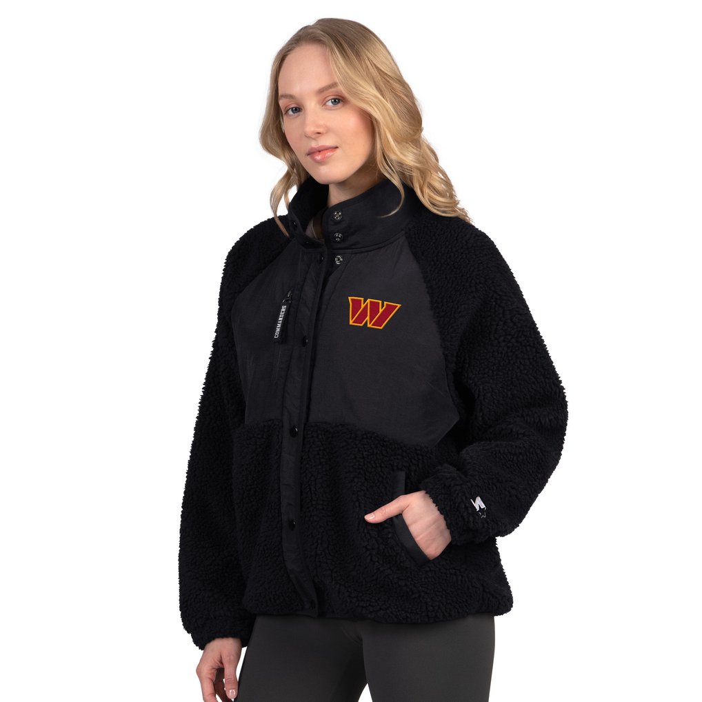 Washington Commanders Starter Women's On the Ball Sherpa Jacket - Black