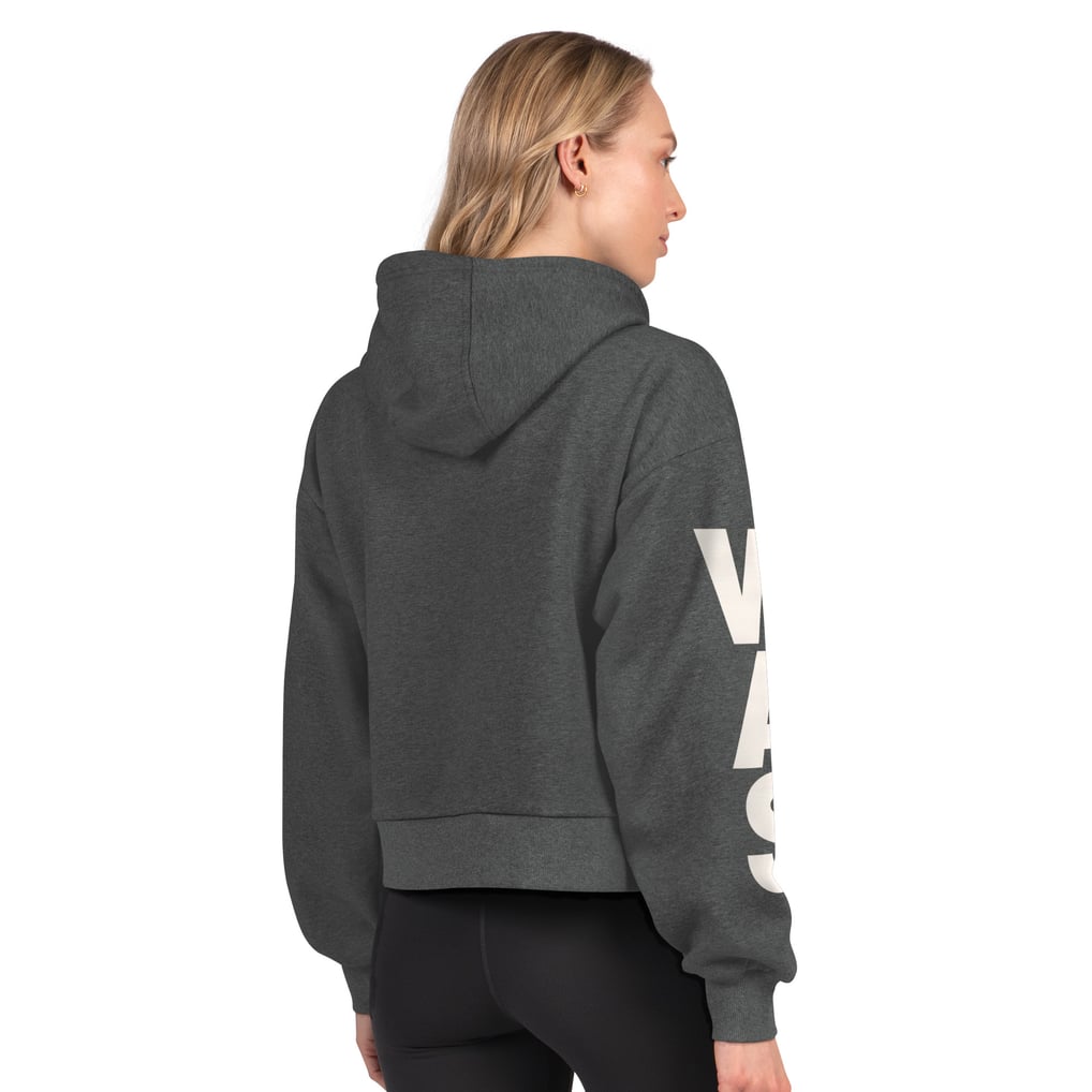  Washington Commanders Starter Women's Star Player Cropped Fleece Pullover Hoodie - Heather Charcoal