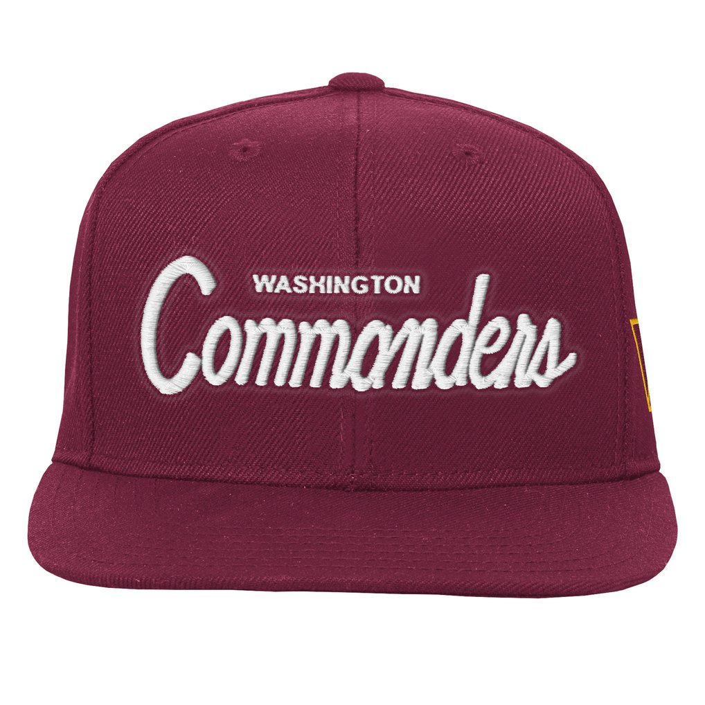 Washington Commanders Mitchell & Ness Youth Head Coach Flat Brim Snapback Hat - Burgundy
