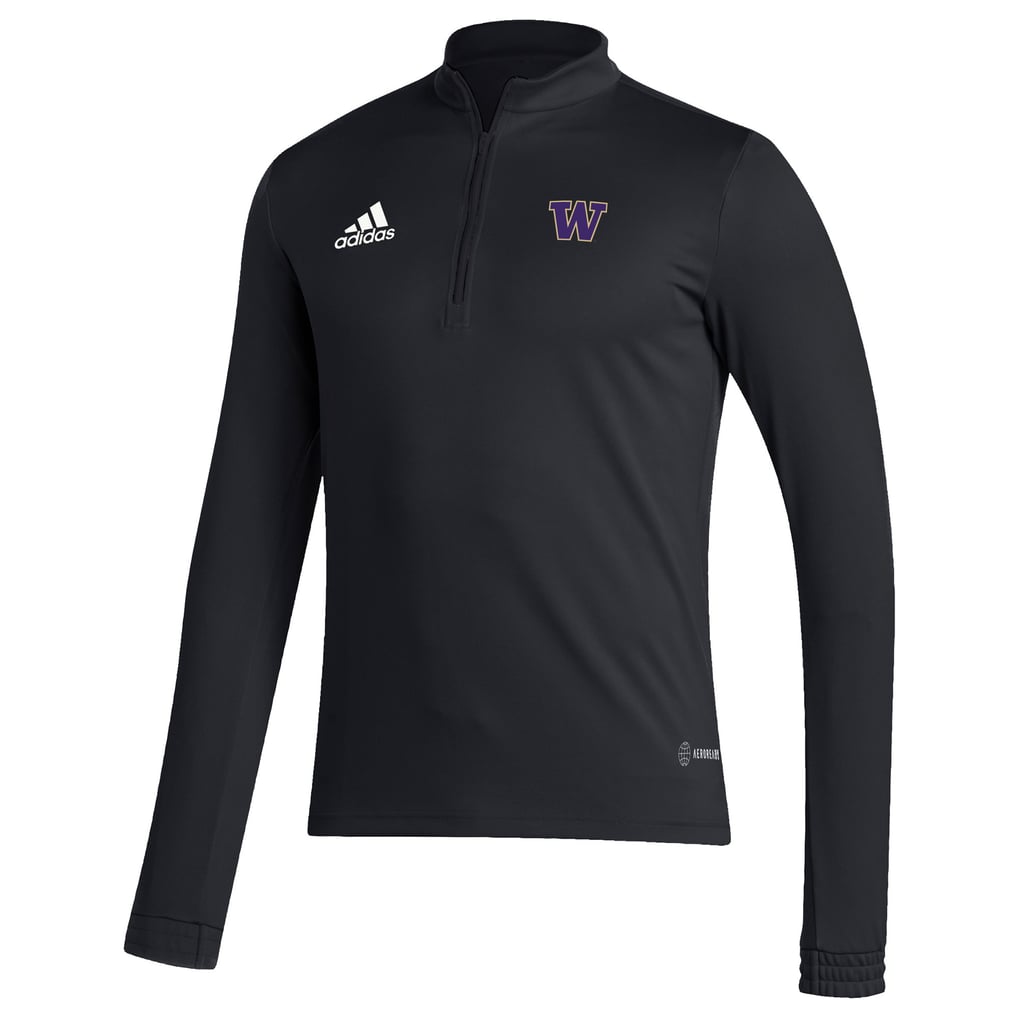 Washington Huskies adidas Entrada 22 Training Quarter-Zip Pullover Top - Black