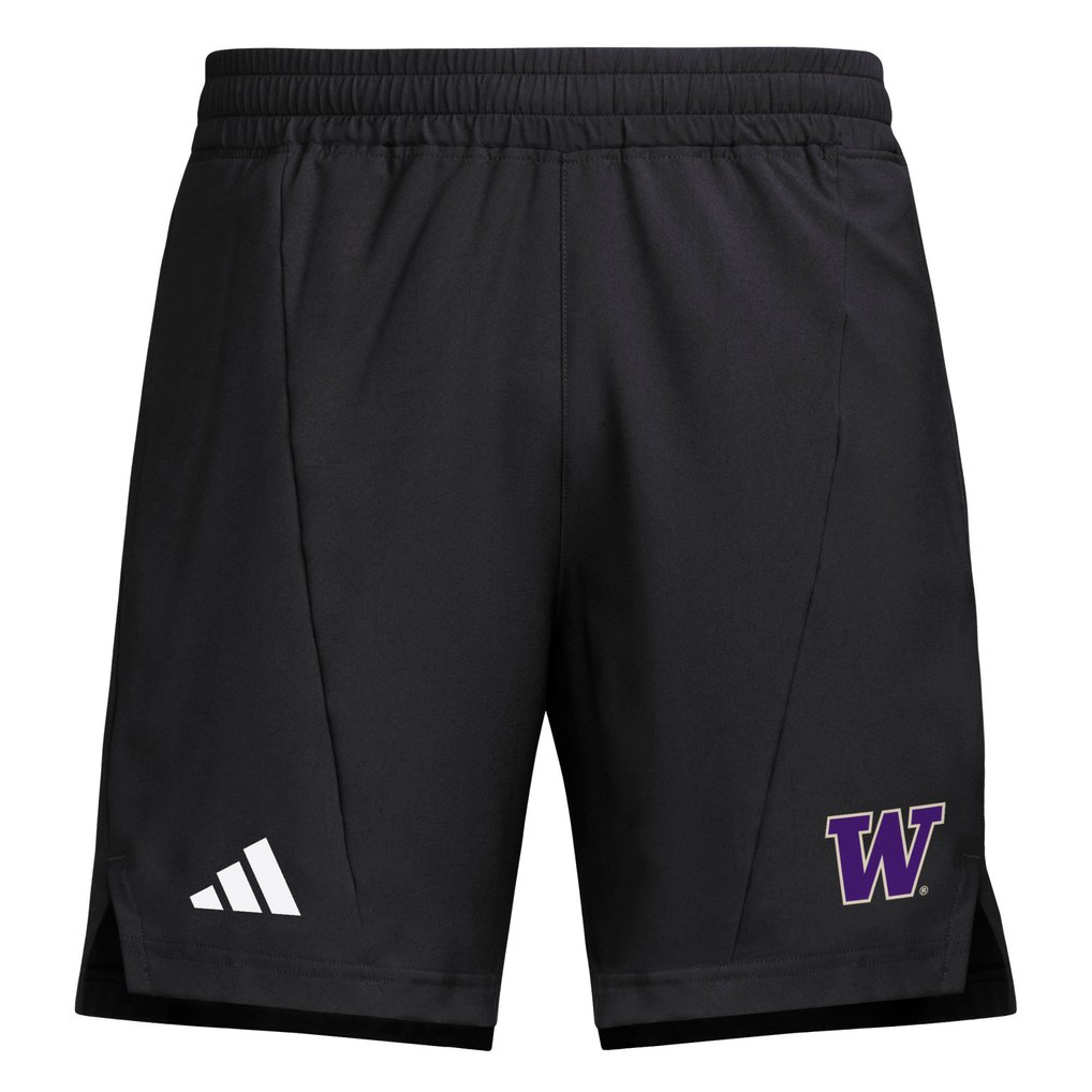 Washington Huskies adidas Program Woven Training Shorts - Black
