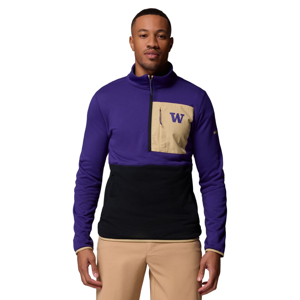 Washington Huskies Columbia Hike Omni-Wick Half-Zip Pullover - Purple/Black