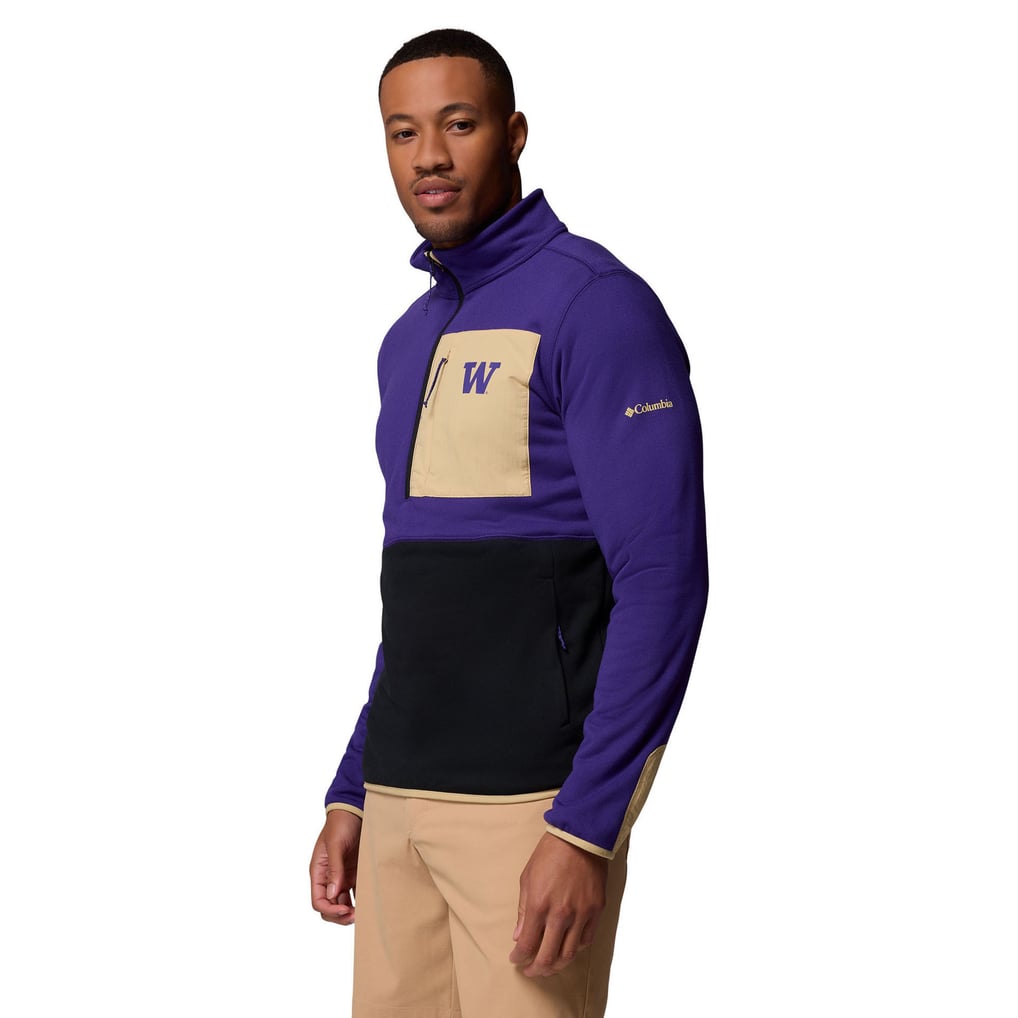 Washington Huskies Columbia Hike Omni-Wick Half-Zip Pullover - Purple/Black