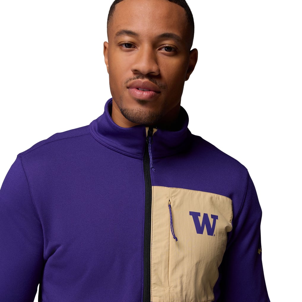 Washington Huskies Columbia Hike Omni-Wick Half-Zip Pullover - Purple/Black