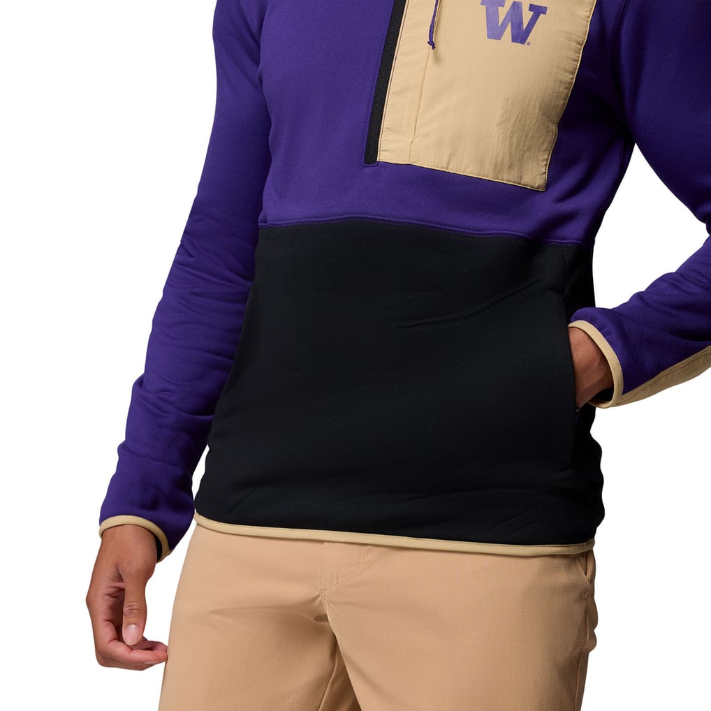 Washington Huskies Columbia Hike Omni-Wick Half-Zip Pullover - Purple/Black