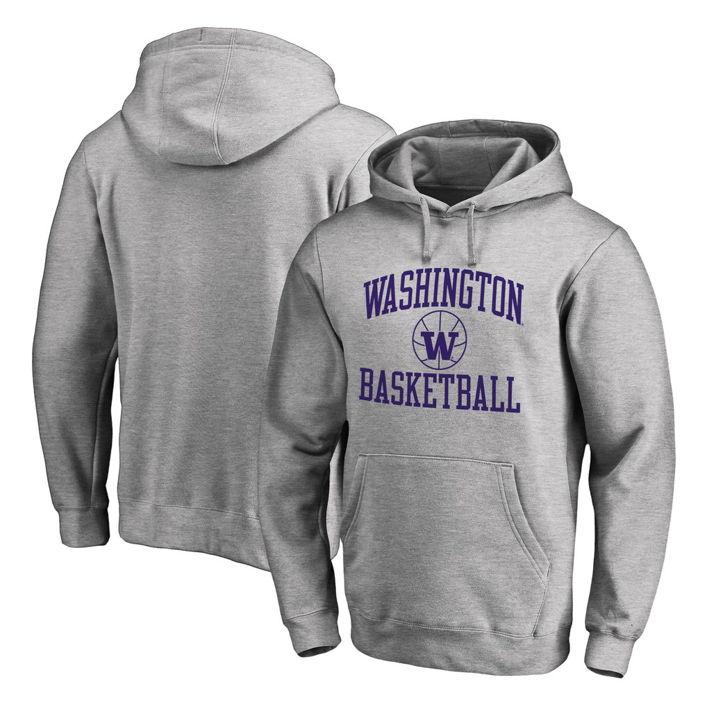 Washington Huskies In Bounds Pullover Hoodie - Heathered Gray