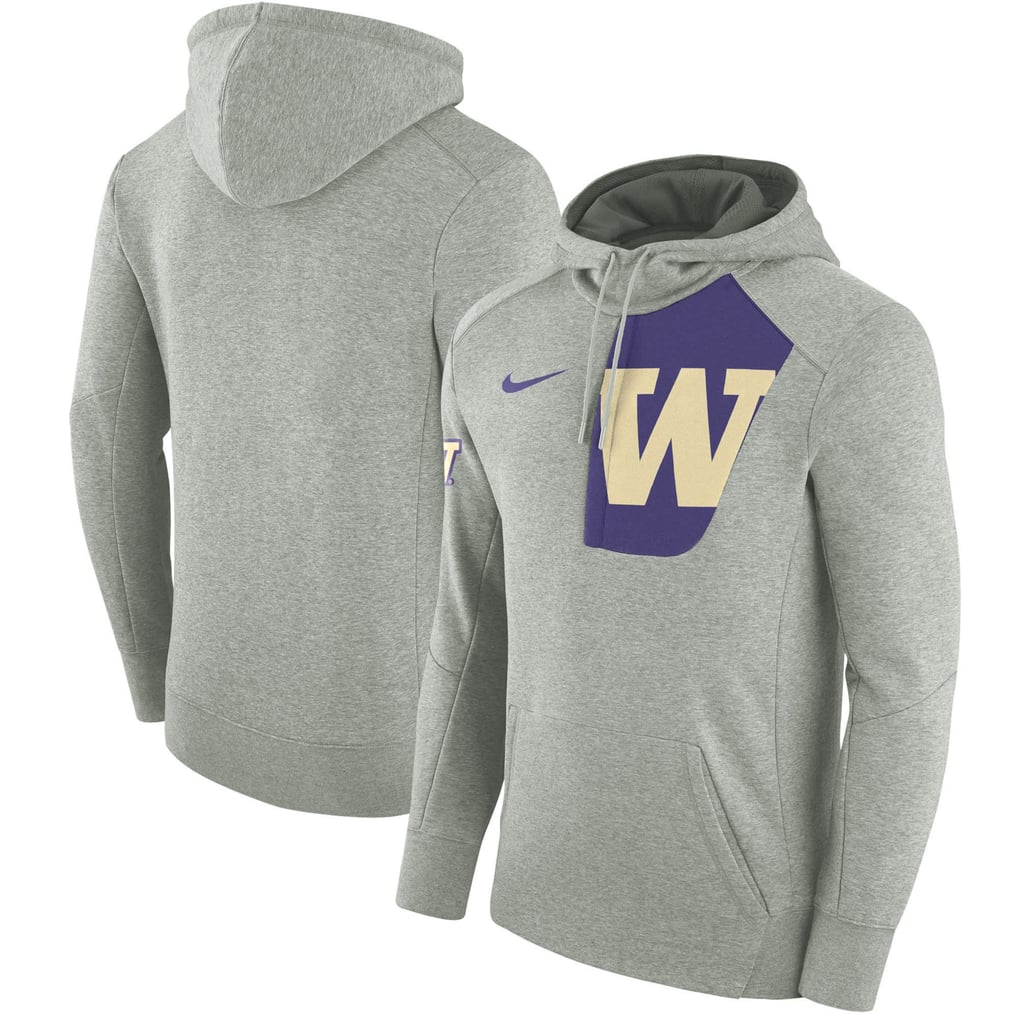 Washington Huskies Nike Fly Rush Pullover Hoodie - Charcoal