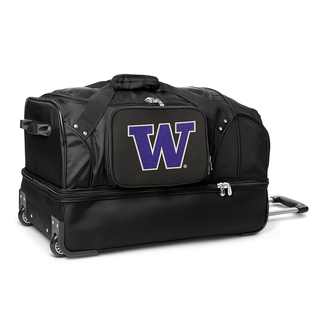 Washington Huskies MOJO 27'' 2-Wheel Drop Bottom Rolling Duffel Bag - Black