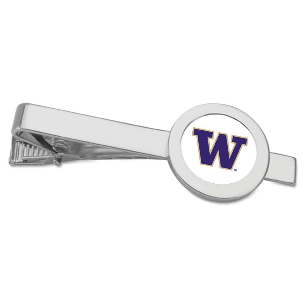 Washington Huskies Team Logo Tie Bar - Silver