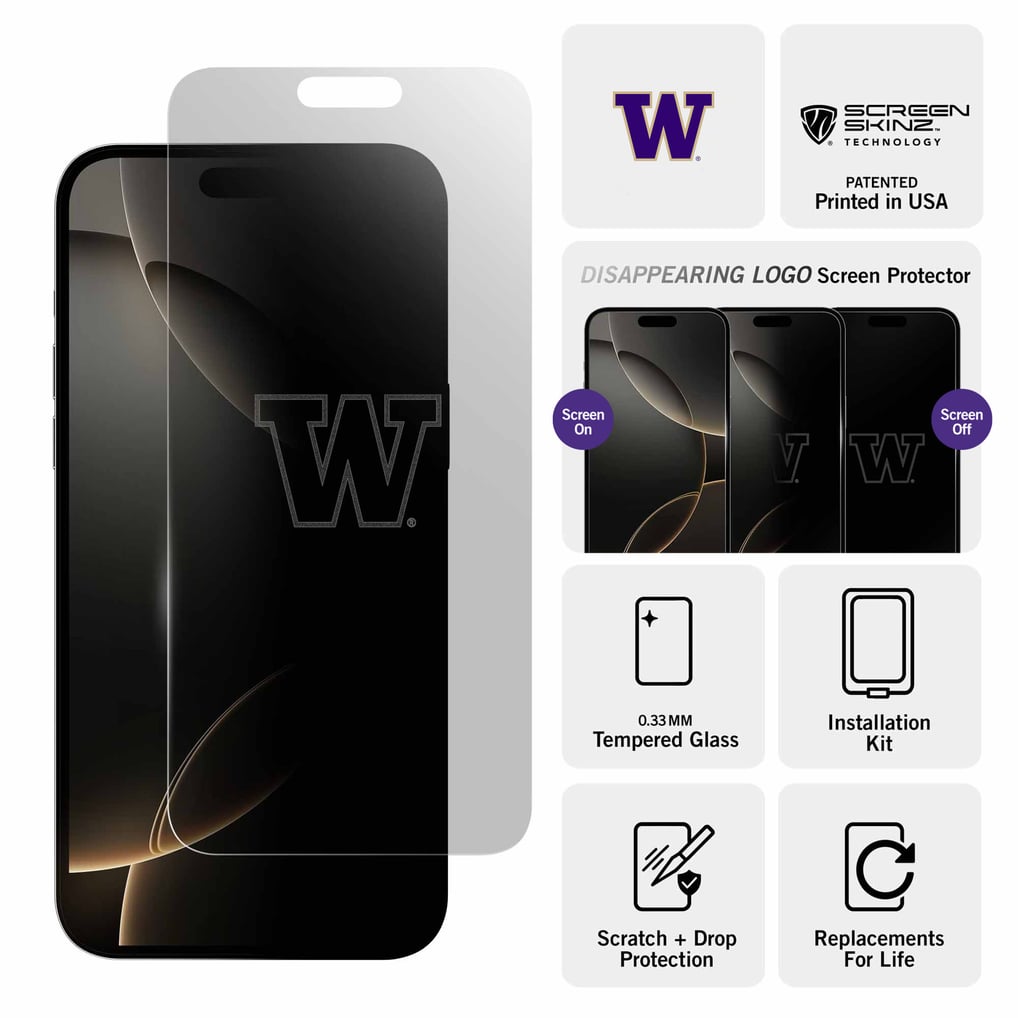 Washington Huskies Clear iPhone Screen Protector