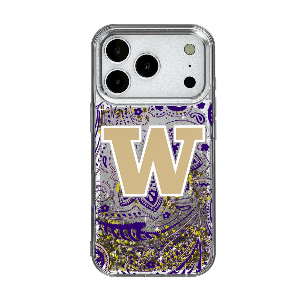Washington Huskies iPhone Glitter Paisley Design Case